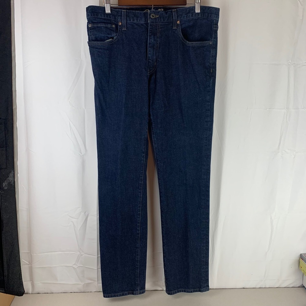 Eddie Bauer Slim Fit Jeans Mens 36x34 Dark Wash Blue Stretch‎ Denim